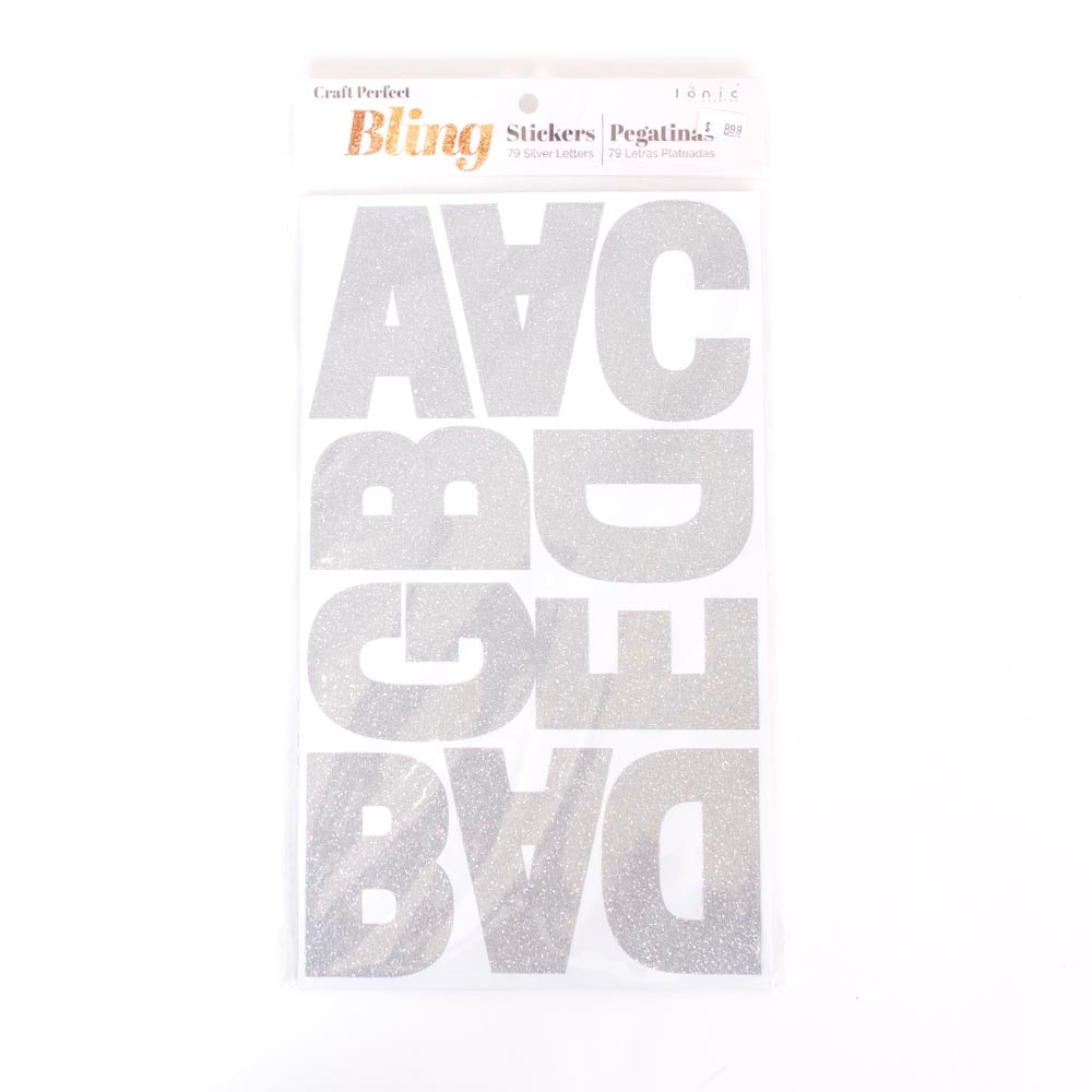 Grey, Craft Embellishments, Art & School, 2", Craft Perfect, Grad Cap Decor, Glitter, Alphabet, 962189